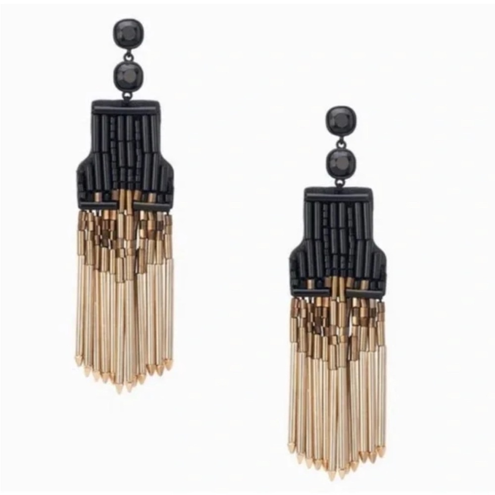 Stella & Dot Jasper Jet Ombre Earrings